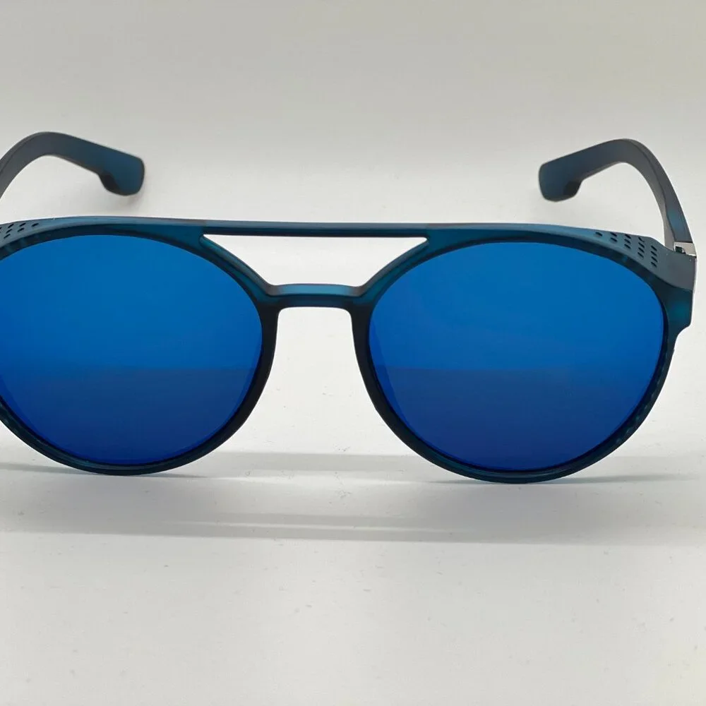 Round sunglasses side shield‎ Goggles Windproof Steampunk Style Classy Blue Lens